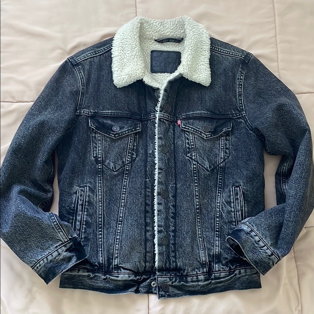 Men's Denim Sherpa Jacket